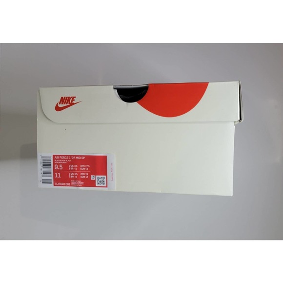 Nike x Stussy Air Force 1 '07 Mid Black Shoes Sneakers Mens 9.5 AF1 DJ7840-001 - Picture 10 of 10